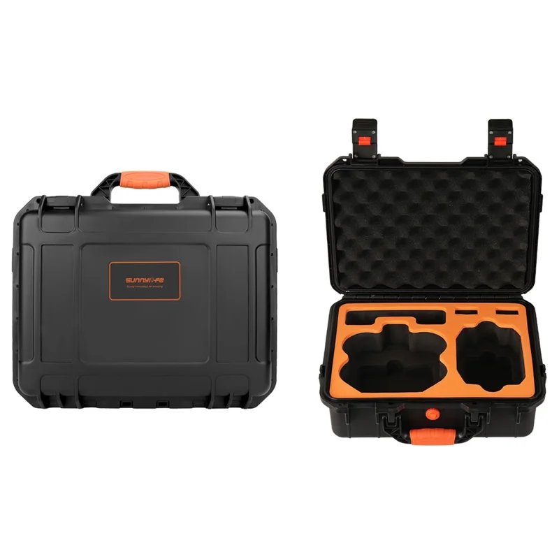SUNNYLIFE AQX-26 med plads til 6 batterier, transporttaske til DJI Neo 2, sikkerhedstaske til RC-dronestyring, vandtæt opbevaringskasse