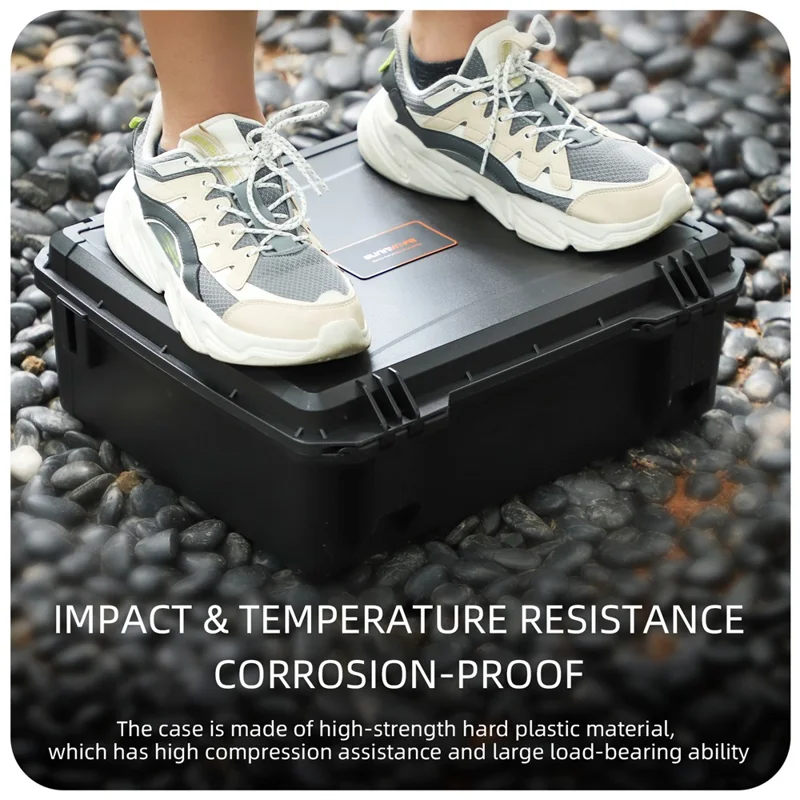 SUNNYLIFE AQX-26 med plads til 6 batterier, transporttaske til DJI Neo 2, sikkerhedstaske til RC-dronestyring, vandtæt opbevaringskasse