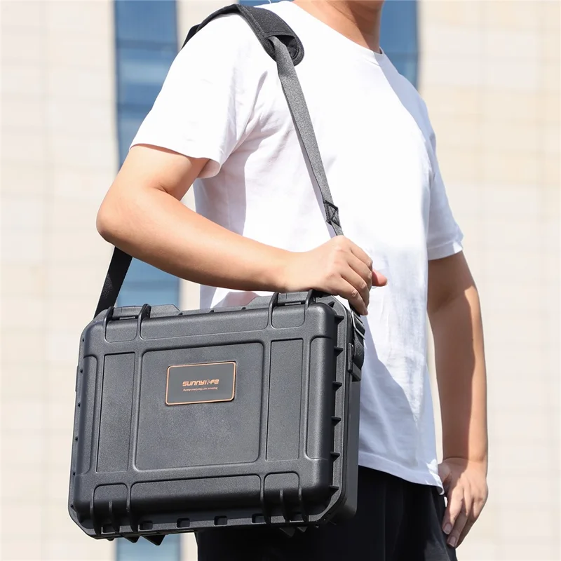 SUNNYLIFE AQX-26 med plads til 6 batterier, transporttaske til DJI Neo 2, sikkerhedstaske til RC-dronestyring, vandtæt opbevaringskasse