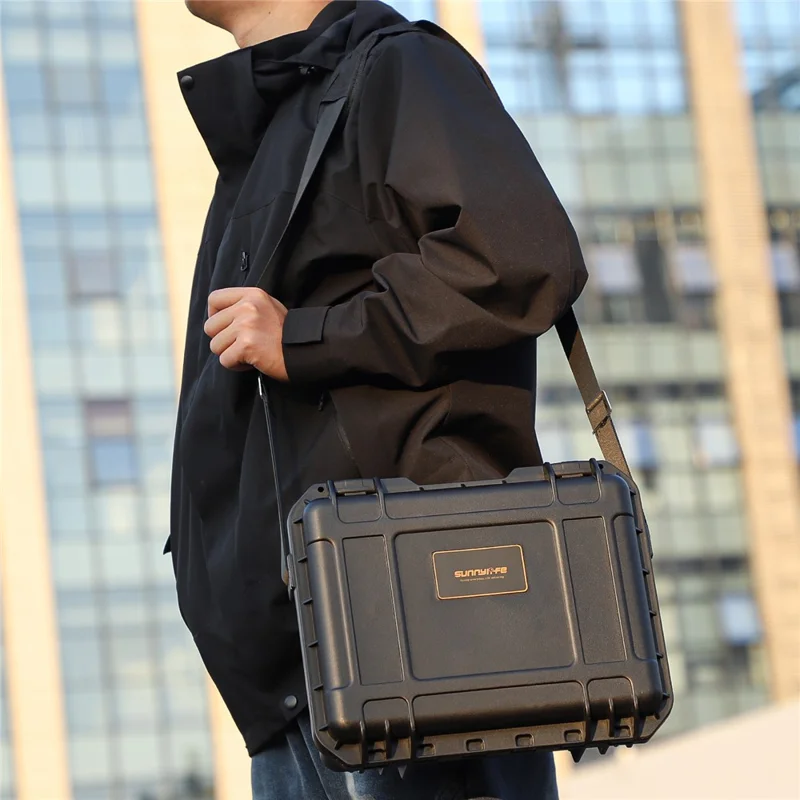 SUNNYLIFE AQX-26 med plads til 6 batterier, transporttaske til DJI Neo 2, sikkerhedstaske til RC-dronestyring, vandtæt opbevaringskasse