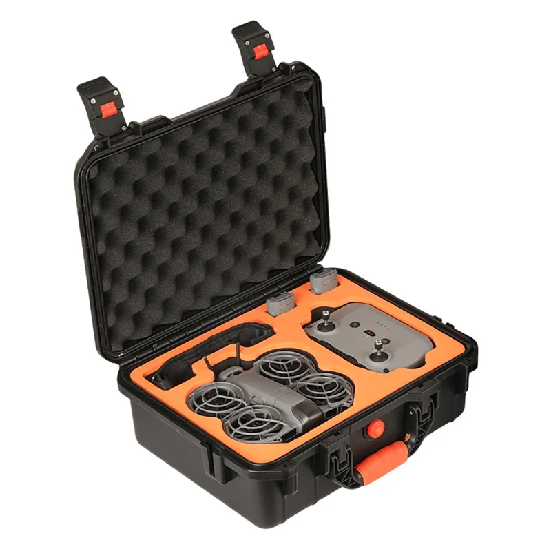 SUNNYLIFE AQX-26 med plads til 6 batterier, transporttaske til DJI Neo 2, sikkerhedstaske til RC-dronestyring, vandtæt opbevaringskasse