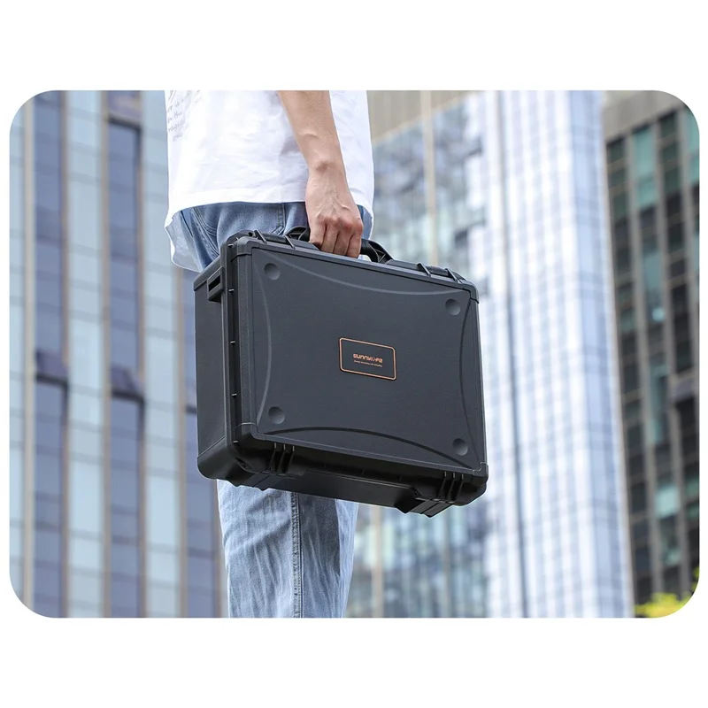 SUNNYLIFE AQX-27 med plads til 7 batterier, transportkuffert til DJI Neo 2, sikkerhedskuffert til RC-dronestyring, vandtæt opbevaringskasse