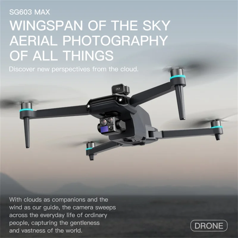 SG603MAX 5,5 tommer fjernstyret drone med touchskærm 3-akset kardangiv 1080P HD kamera GPS-positioneringsdrone