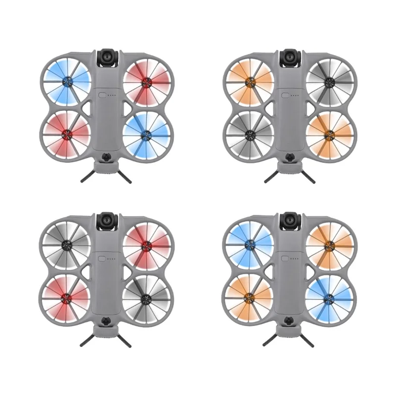 2 pares de palas de hélice para DJI Neo 2, hélices de repuesto con reducción de ruido, accesorios para dron - Negro