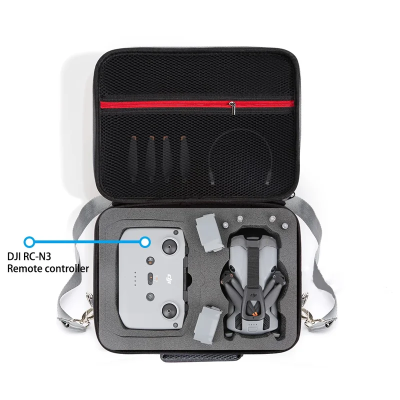 Bolsa de almacenamiento para dron DJI Mini 5 Pro con correa de hombro, estuche portátil resistente al impacto EVA - Gris