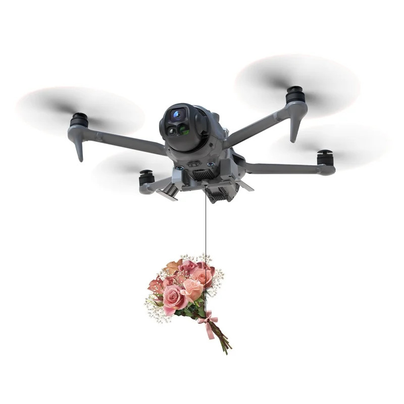 Sistema di consegna aerea BRDRC per DJI Mavic 4 Pro, dispositivo di rilascio del carico utile per trasporto, lancio e consegna