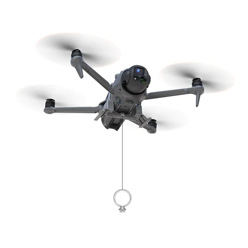 Sistema di consegna aerea BRDRC per DJI Mavic 4 Pro, dispositivo di rilascio del carico utile per trasporto, lancio e consegna