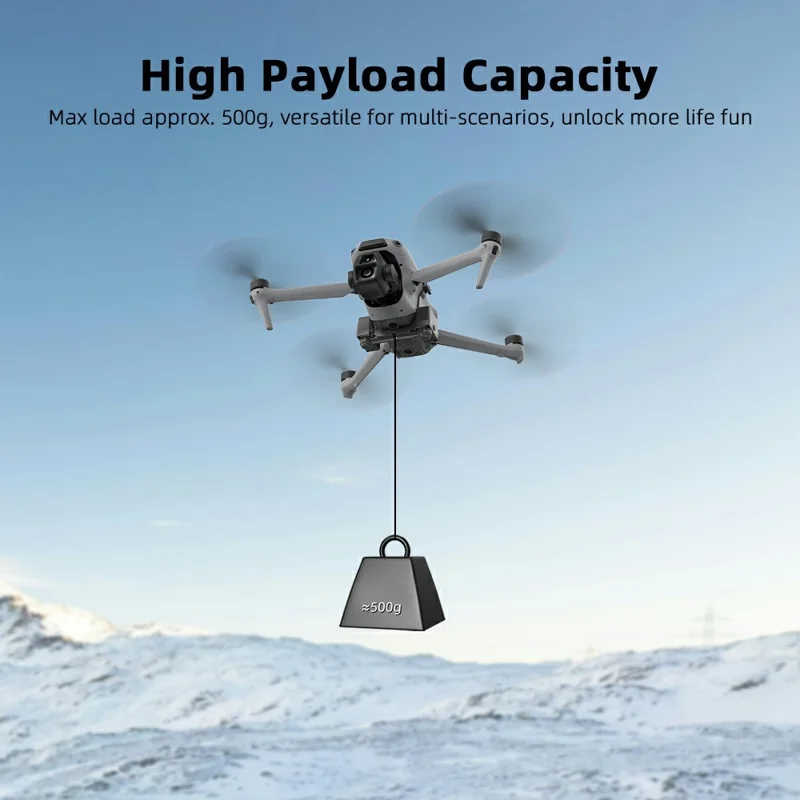 BRDRC For DJI Air 3S / Air 3 Drone Payload Thrower One Key Drop Long Distance Delivery Airdrop System