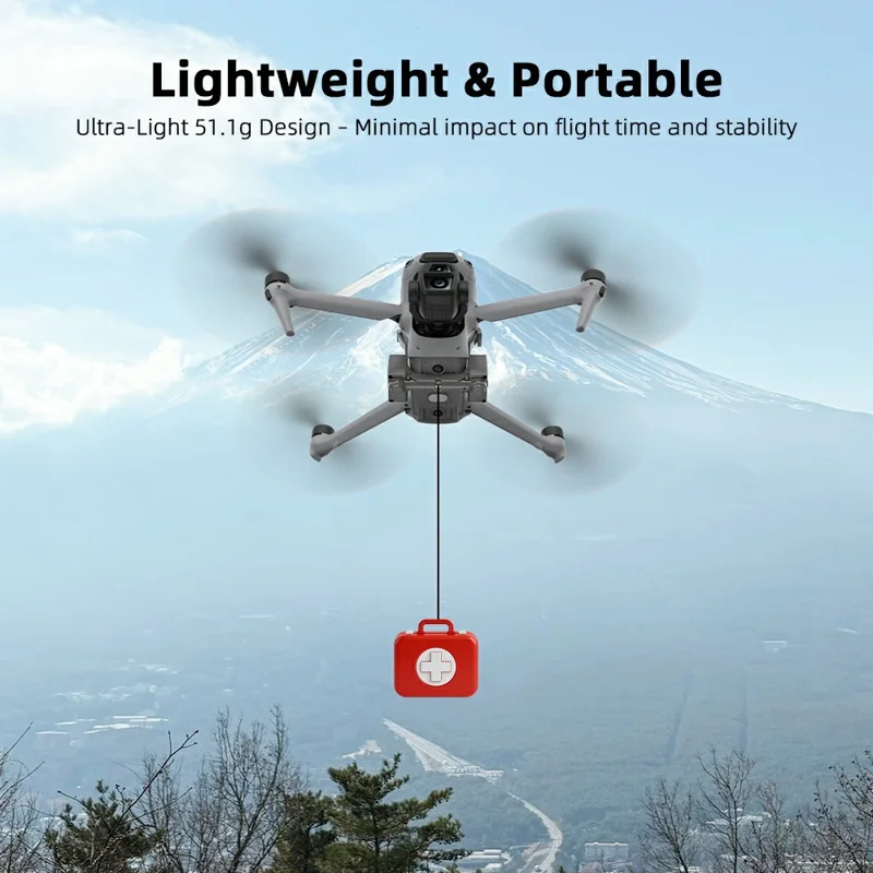 BRDRC For DJI Air 3S / Air 3 Drone Payload Thrower One Key Drop Long Distance Delivery Airdrop System