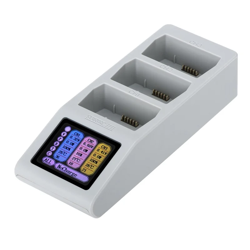 STARTRC V2.0 Battery Charging Hub for DJI Mini 5 Pro / 4 Pro / 3 Pro / 3 LCD Display 3-Slot Fast Charger