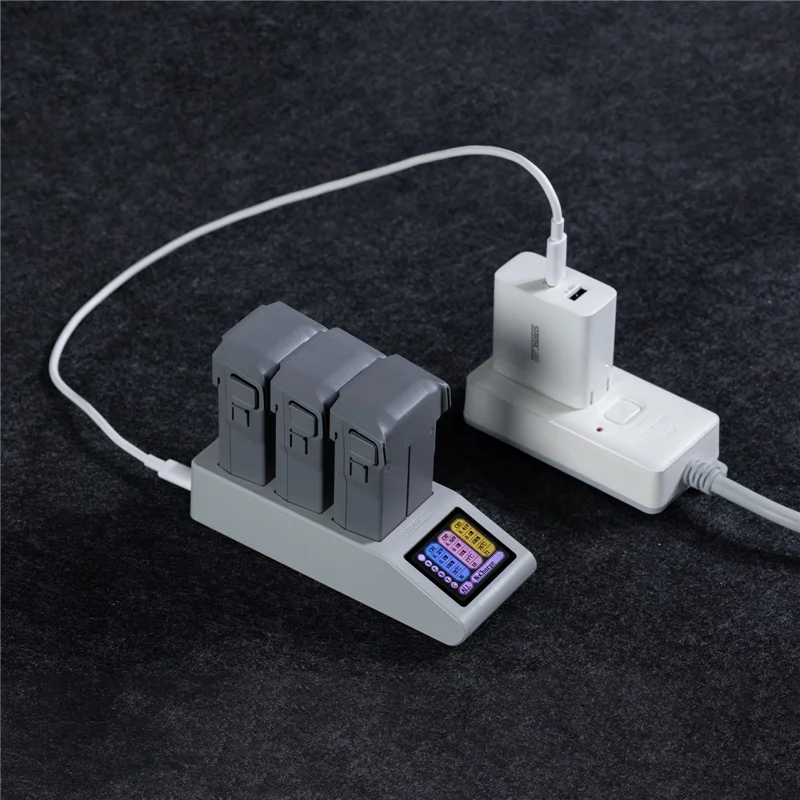 STARTRC V2.0 Battery Charging Hub for DJI Mini 5 Pro / 4 Pro / 3 Pro / 3 LCD Display 3-Slot Fast Charger