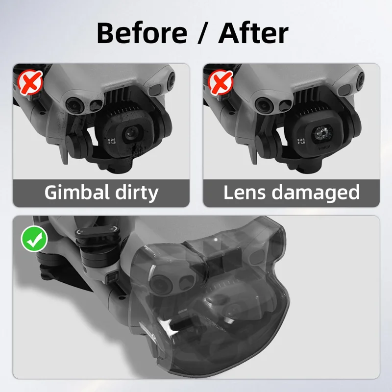 BRDRC For DJI Mini 5 Pro Gimbal Camera Protector Lens Hood Lens Cap Protective Cover