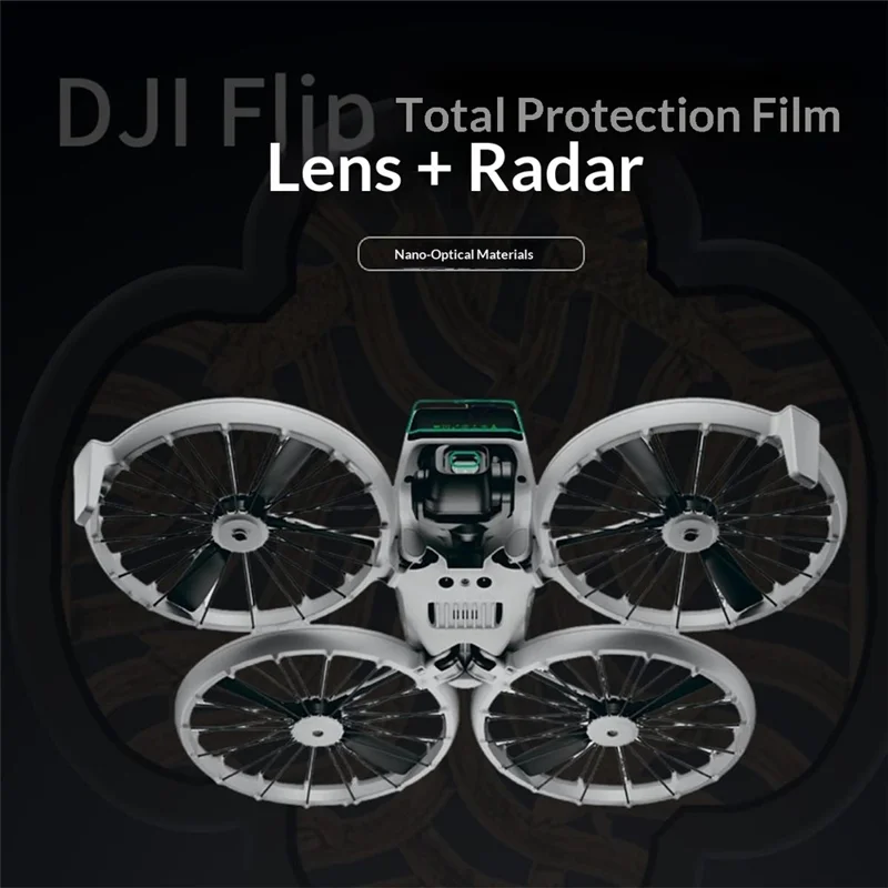 For DJI Flip Drone Lens Radar Screen Protector Anti Scratch Nano Protective Film - Transparent