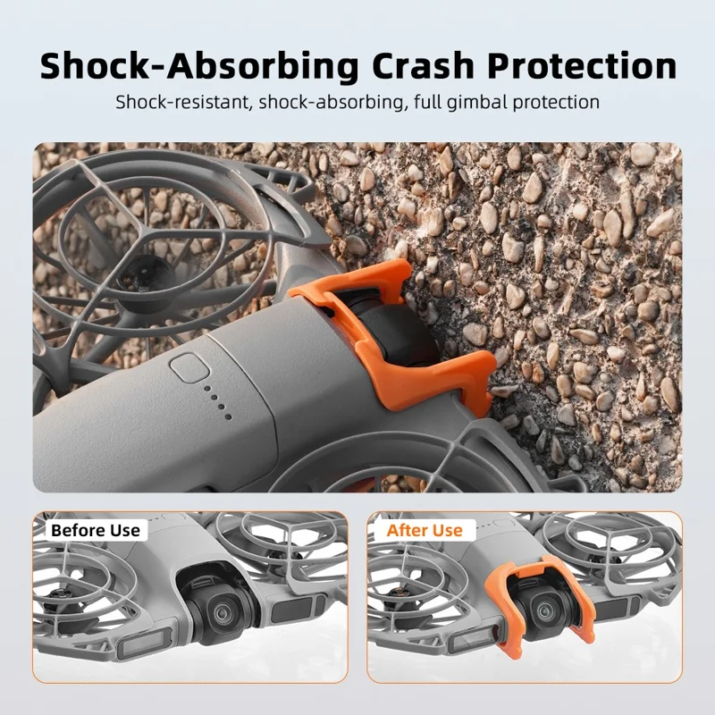BRDRC For DJI Neo 2 Shock Absorption Bumper Plastic Anti-Collision Drone Gimbal Protector Guard - Orange