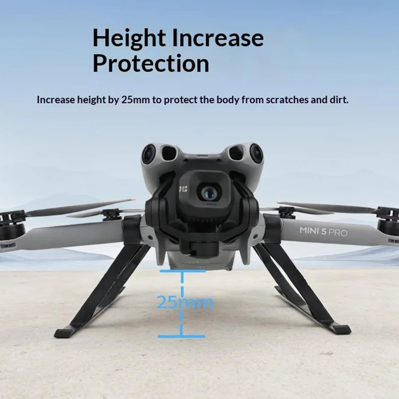 915341 Per DJI Mini 5 Pro 2 Pezzi Altezza del Carrello di Atterraggio Estesa Gambe Rialzate Supporto Protettivo