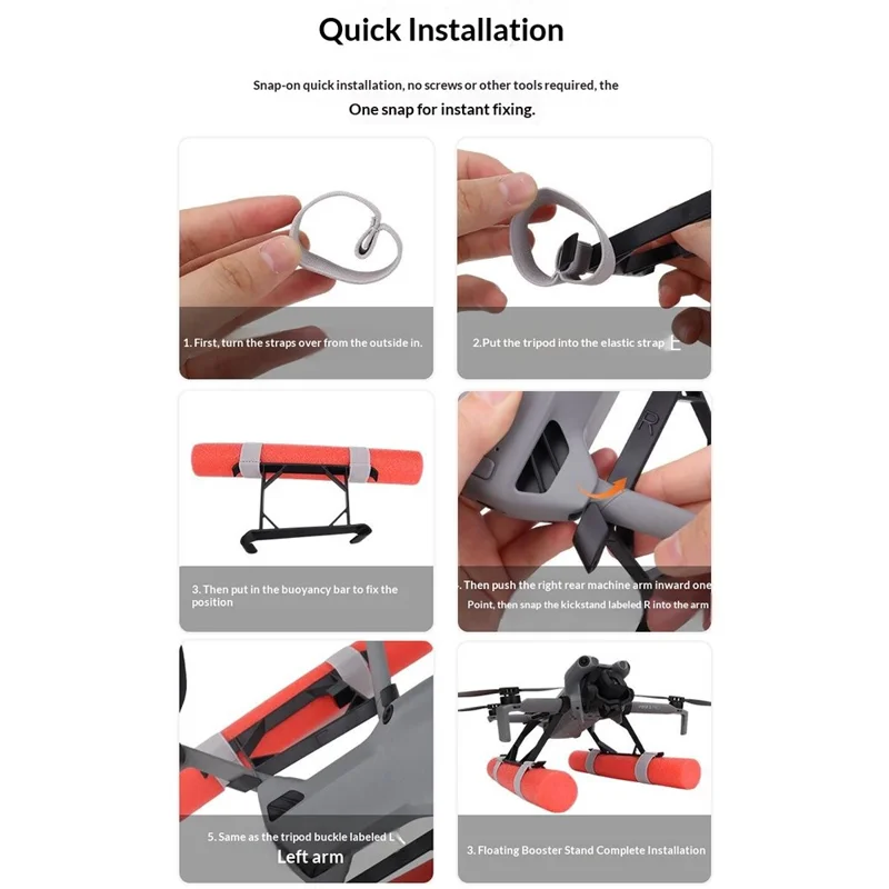 Floating Landing Gear for DJI Mini 5 Pro Water Surface Takeoff Landing Waterproof Buoyancy Bar Height Extender Protector