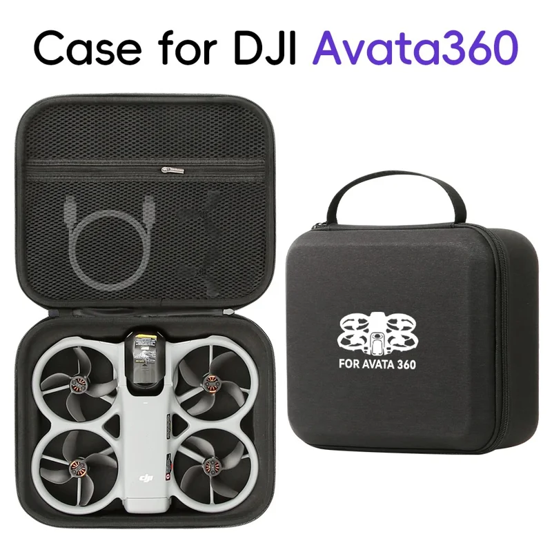 Портативный чехол для хранения дрона DJI Avata 360, прочная сумка-переноска из материала EVA с ручкой, защитная сумка для дрона — узор / черный
