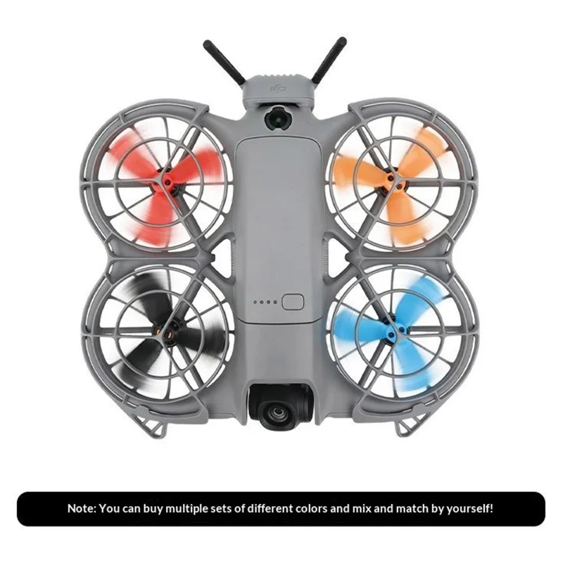 915611 2 пары пропеллеров для дрона, запасные лопасти для DJI Neo 2, комплектующие с винтами — черные