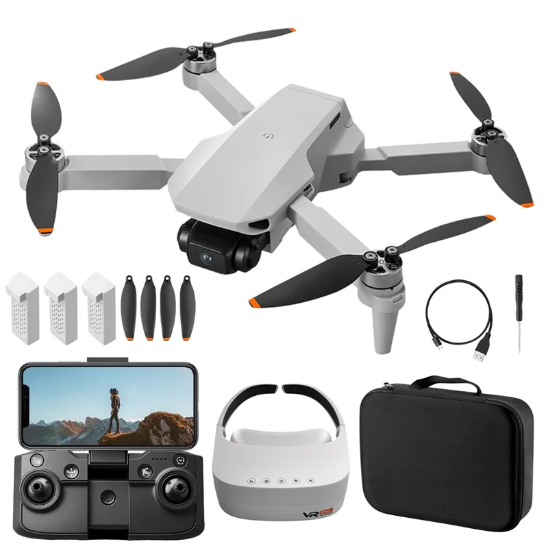 Drone Aeri 100 avec moteur sans balai, version VR, avec 3 batteries, positionnement par flux optique, double caméra HD, drone télécommandé pour prises aériennes