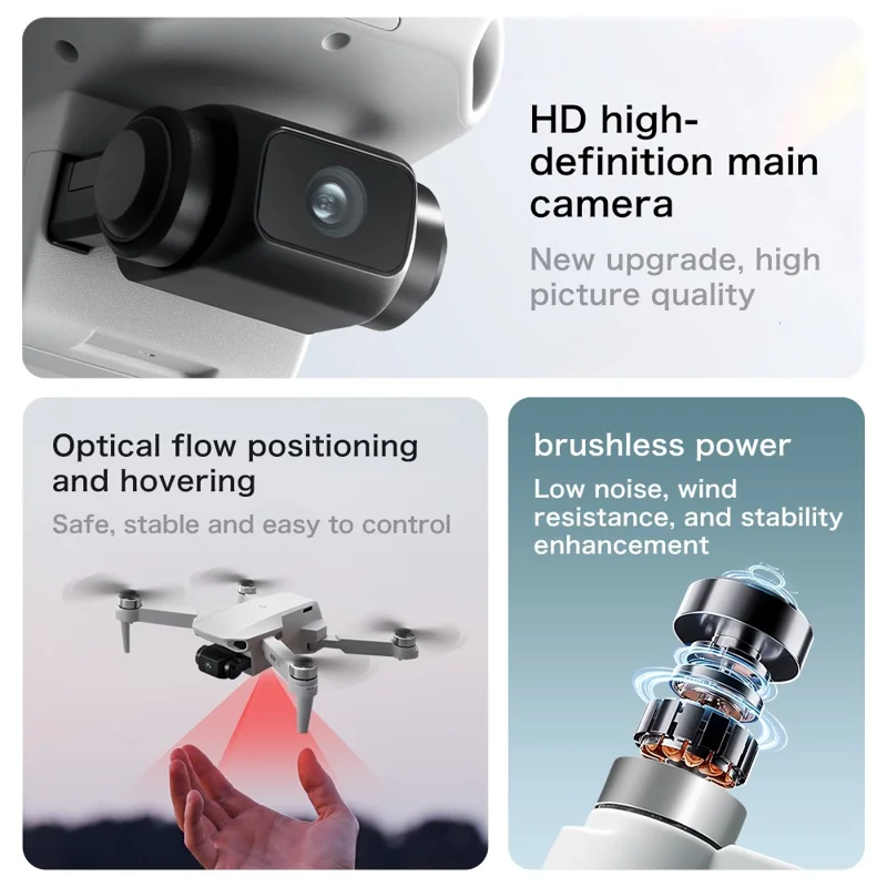 Drone Aeri 100 avec moteur sans balai, version VR, avec 3 batteries, positionnement par flux optique, double caméra HD, drone télécommandé pour prises aériennes