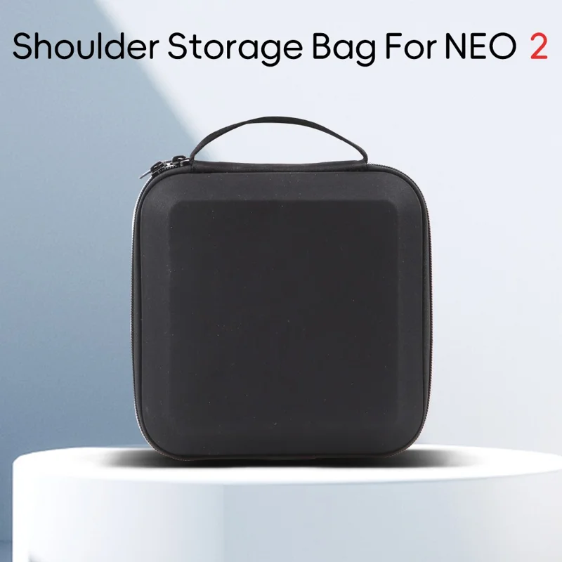 Capa Portátil para DJI Neo 2, Bolsa de Armazenamento Moldada em EVA, Bolsa de Transporte em Náilon Impermeável - Preto