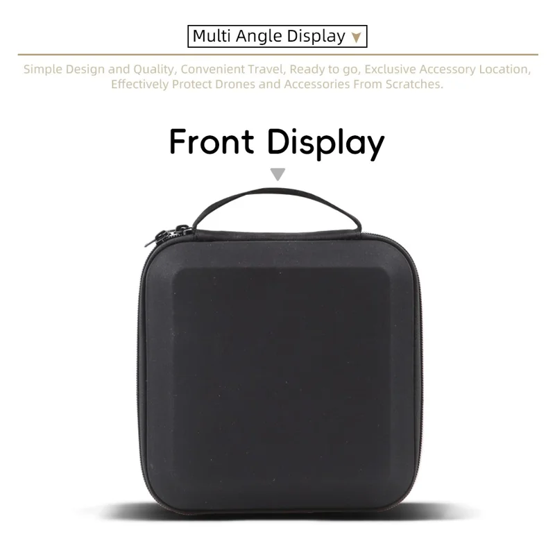 Capa Portátil para DJI Neo 2, Bolsa de Armazenamento Moldada em EVA, Bolsa de Transporte em Náilon Impermeável - Preto
