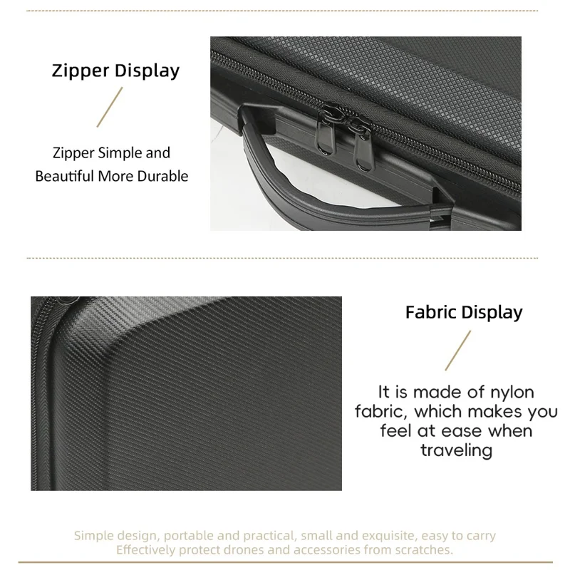 Protective Carrying Case for DJI Avata 360 Drone Shockproof Hard Shell Storage Bag with Shoulder Strap - Black  /  Logo