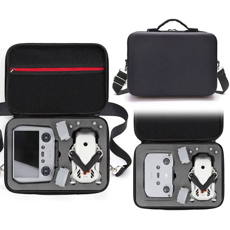 Bolsa de Transporte para Drone DJI Lito 1, Bolsa de Armazenamento Portátil com Capa Rígida EVA e Alça de Ombro - Preto