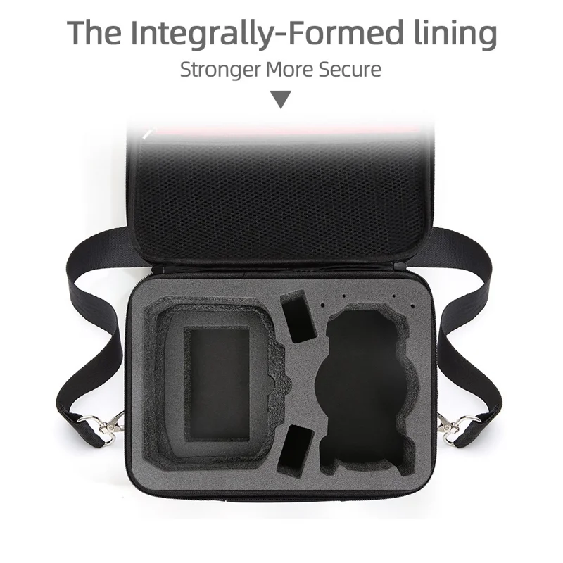 Bolsa de Transporte para Drone DJI Lito 1, Bolsa de Armazenamento Portátil com Capa Rígida EVA e Alça de Ombro - Preto