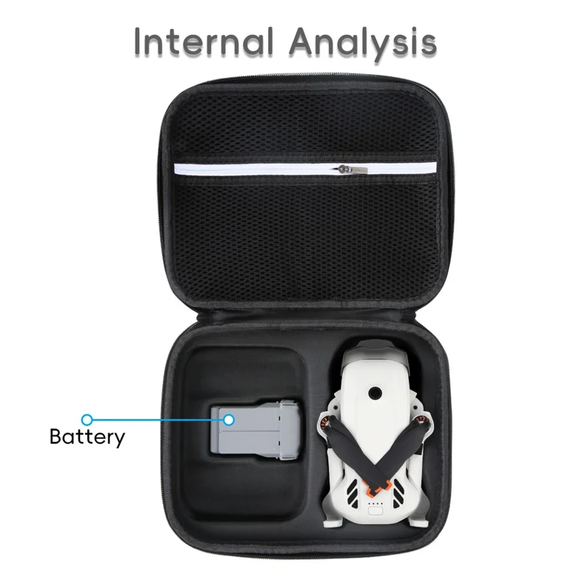 Funda portátil para DJI Lito 1, bolsa de almacenamiento de carcasa dura de PU y Lycra, funda protectora para control remoto - Negro