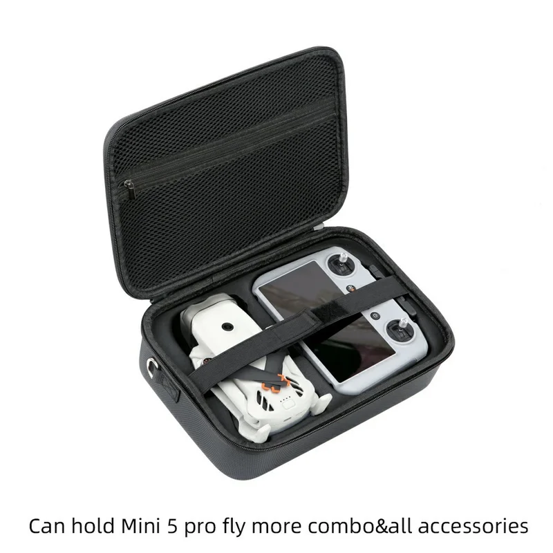 PU Storage Bag for DJI Lito 1 / Lito X1 Drone RC Controller Carrying Case Protective Cover - Black