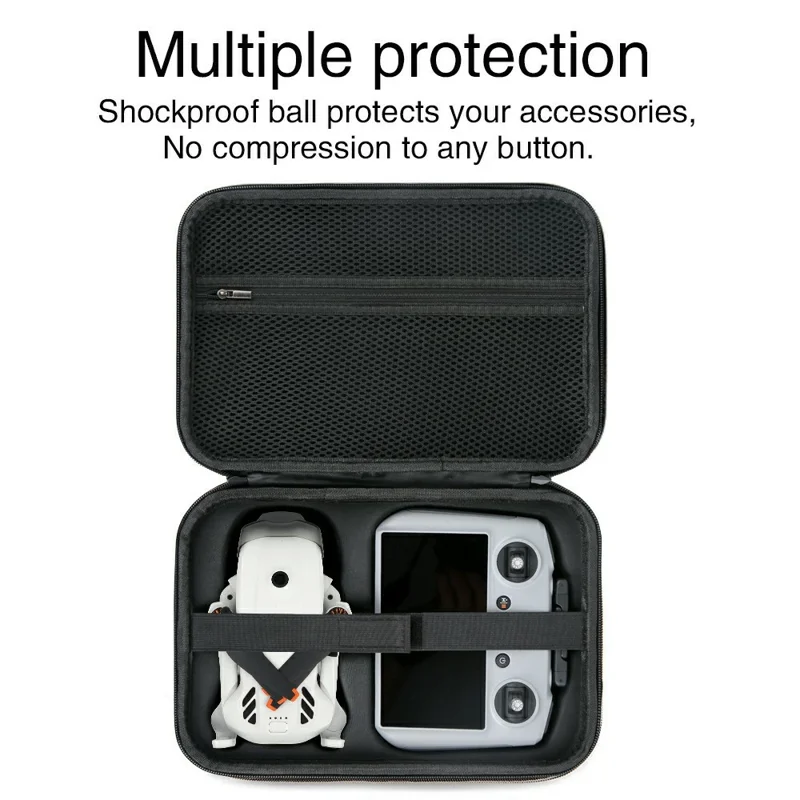 PU Storage Bag for DJI Lito 1 / Lito X1 Drone RC Controller Carrying Case Protective Cover - Black