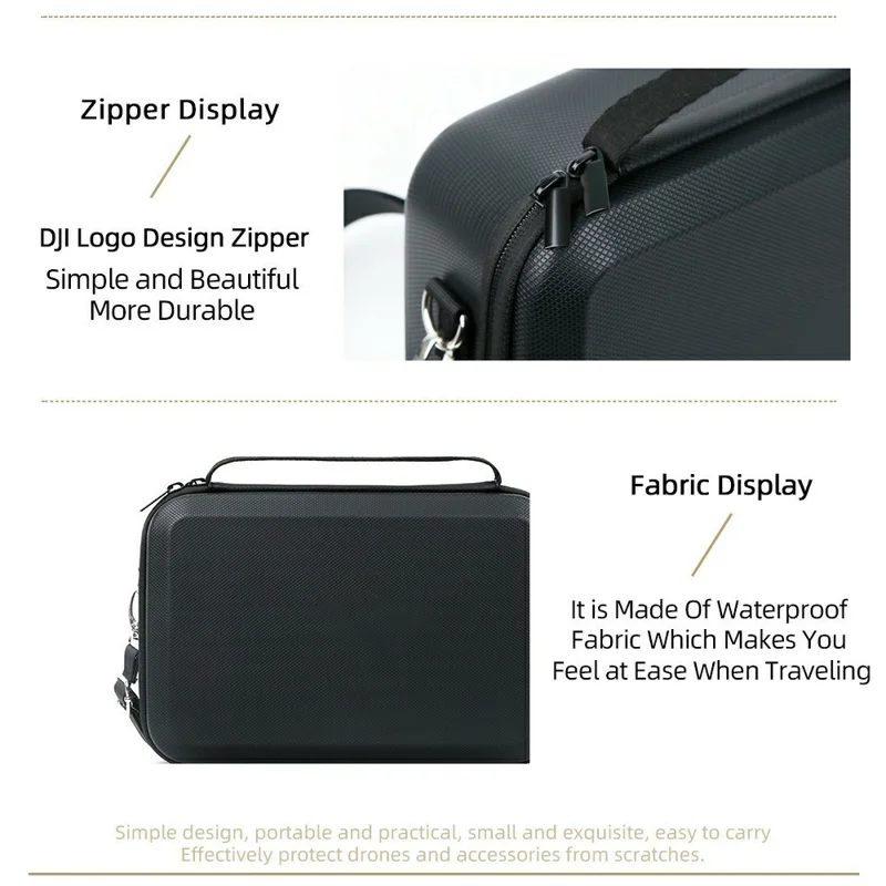 PU Storage Bag for DJI Lito 1 / Lito X1 Drone RC Controller Carrying Case Protective Cover - Black