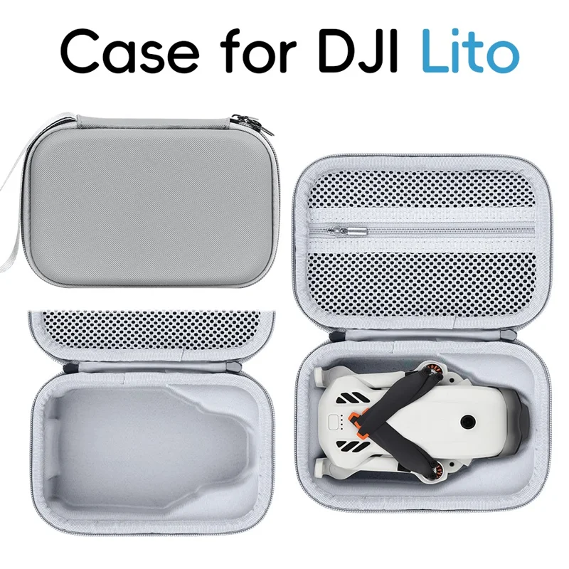 Borsa per DJI Lito 1 / Lito X1 in PU + Lycra, custodia portatile per drone con tasca a rete e chiusura con cerniera