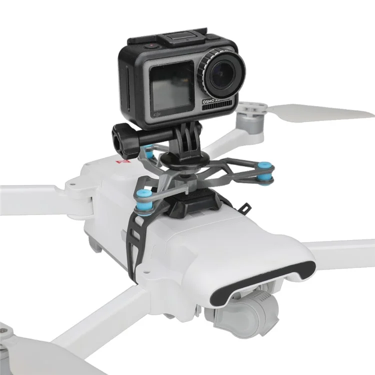 RCSTQ Action Camera Universal Shock Absorber Bracket Fixed Holder for DJI Mavic Air 2/Autel EVO 2, etc.