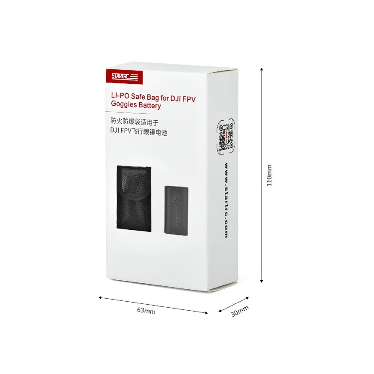 STARTRC 11094448 Огненная Взрывоподретная Сумка Для Хранения Lipo Safety Sacember Для DJI FPV Goggles V2 Batteries
