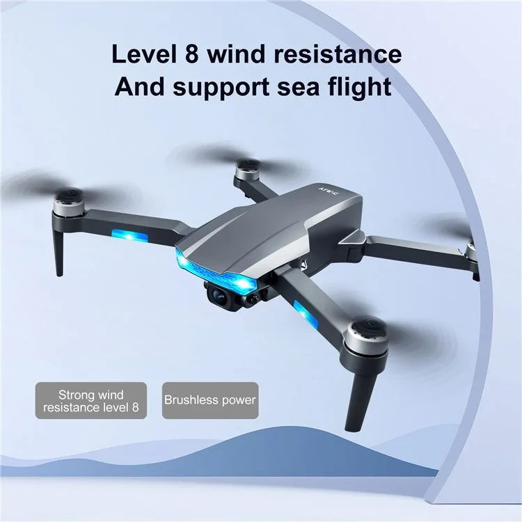 S106 Brushless RC Drone Aerial Foto 4K HD Quadcopter Smart GPS Posizionamento Aeromobile Per Viaggiare - Nero