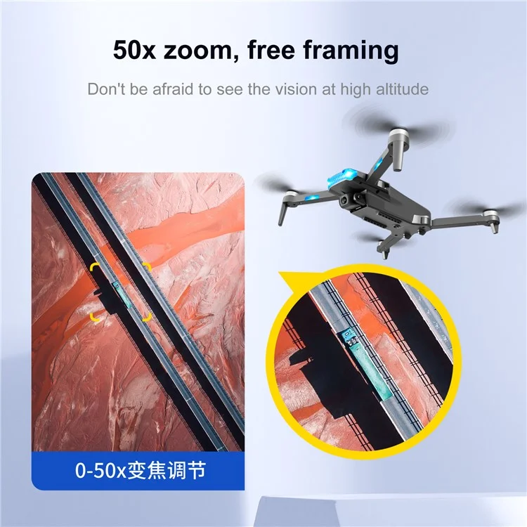 S106 Brushless RC Drone Aerial Foto 4K HD Quadcopter Smart GPS Posizionamento Aeromobile Per Viaggiare - Nero