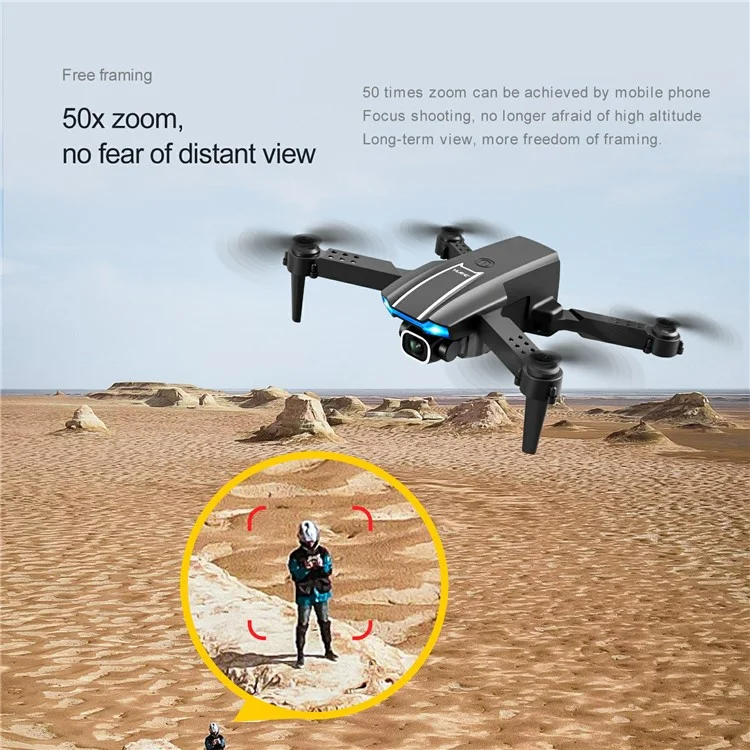 S65 Indoor Outdoor 4K Dual Camera Drone HD Quadcopter Air Pressure Altitude Hold RC Aircraft with Gesture Photo - Orange