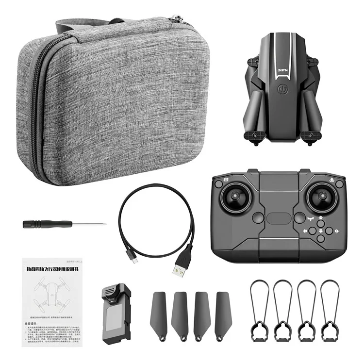 S65 Indoor Outdoor 4K Dual Camera Drone HD Quadcopter Air Pressure Altitude Hold RC Aircraft with Gesture Photo - Orange