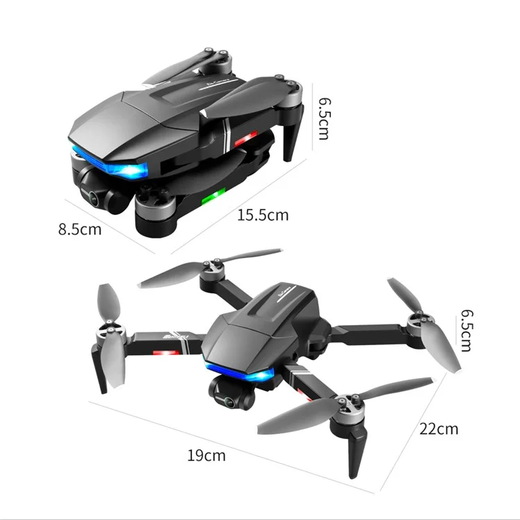 LSRC LSRC-S7S Sentinels GPS 5G Wifi FPV 4K Hd-kamera Falten Rc-drohne 3-achse Gimbal 28 Minuten Flugzeit Fernbedienung Bürstenloser Quadcopter-spielzeug Mit 3 Batterien