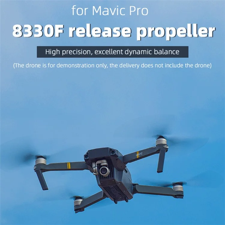 Max0432 1 Pair Low Rausch -schnellfreisetzungspropeller Für DJI Mavic Pro 8330f - Schwarz/goldkante