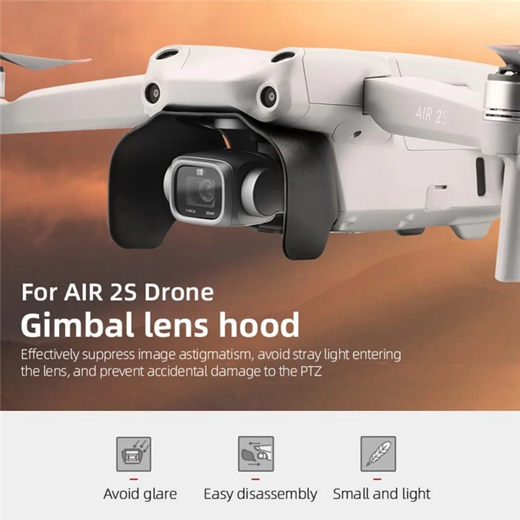 BRDRC EWB8758 Gimbal Camera Lens Hood Protector Sun Shade Anti-glare Shield for DJI Mavic Air 2S Drone