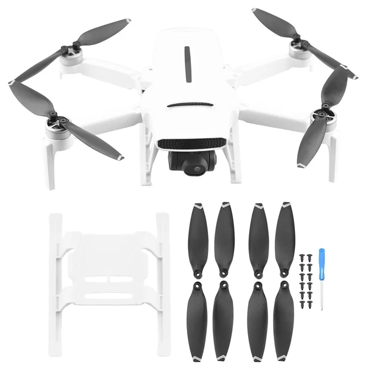 EWB8805+EWB8727 Landing Gear Height Extension Leg Height Raiser and Propeller Drone Accessories for FIMI X8 MINI  - White