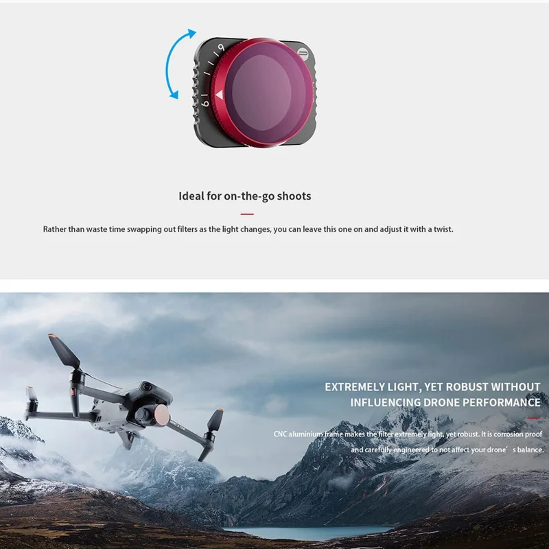 Pgytech P-26A-017 6-9 Pasa Accesorios De Cáres De Filtro De Lenidades Vnd Para Dji Mavic 3