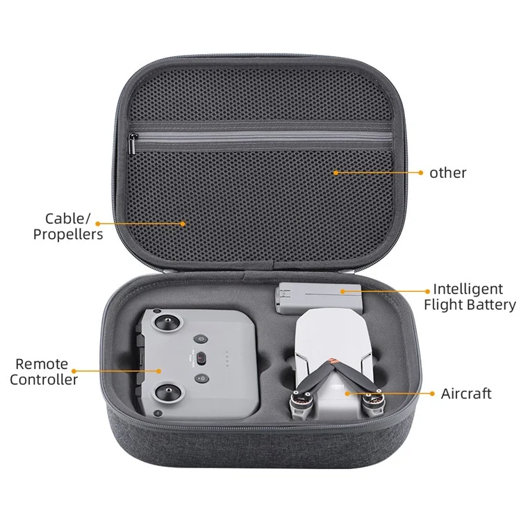 EWB8796_1 Borsa Per Carico di Carico Portatile Borsetta a Prova di Shock Shockshell Box Per DJI Mavic Mini 2 Accessori Remote Controller Drone Remote