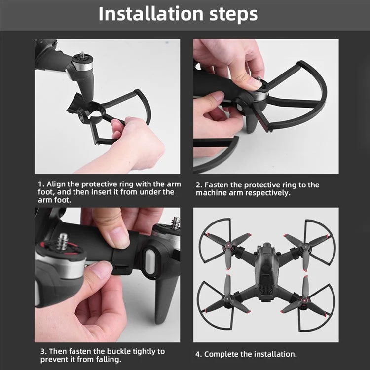 BRDRC EWB8589 1 Set Anti-collision Drone Propeller Blade Guard Protector for DJI FPV Combo