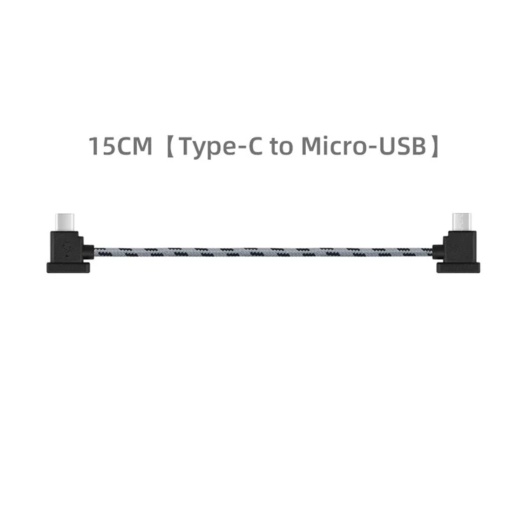 EWB8463 15cm Remote Control Data Wire Nylon Braided for DJI Mavic Air 2/Mini 2/Pocket 2/Osmo Pocket - USB to Type-C