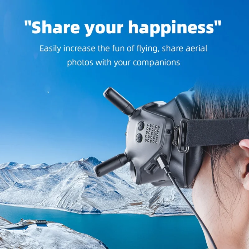 Cabo de Dados do Telefone Tablet HSP6197 USB Tipo-C Linha de Transmissão de Dados para Óculos de Voo FPV DJI V2 Óculos Adaptador Drone - Tipo-C para Micro USB