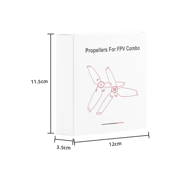 EWB8574 1 Pair Color Propeller Replacement Spare Parts Drone Blades for DJI FPV Combo - Red